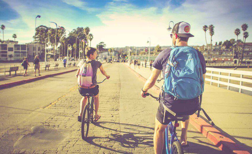 Santa Cruz California bike beach friends