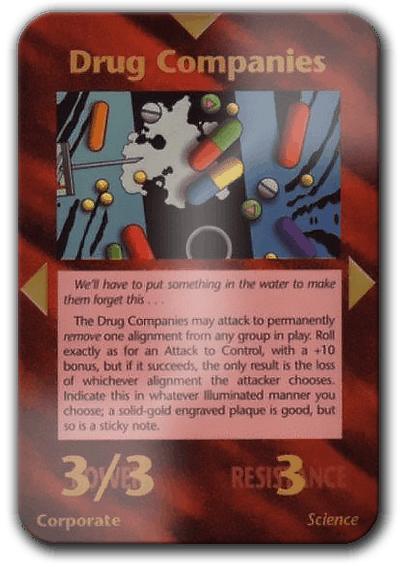 Pharma Companies Illuminati Card Game