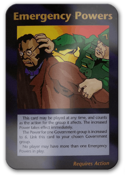 Emergency Powers Illuminati Card Game