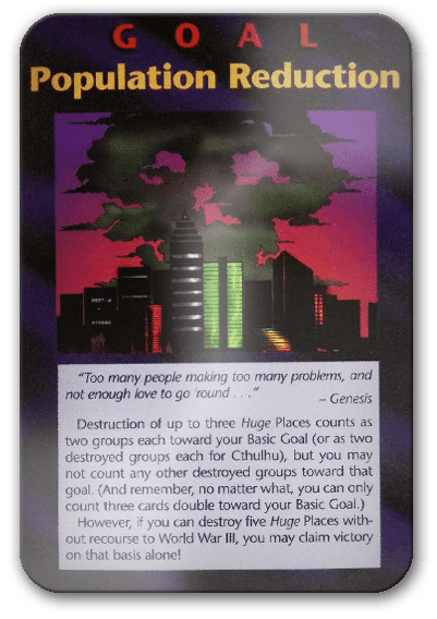 Population Reduction Illuminati Card Game