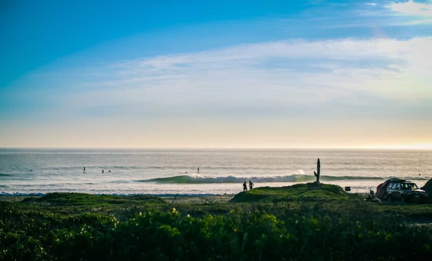 Surfing El Conejo Beach Baja California