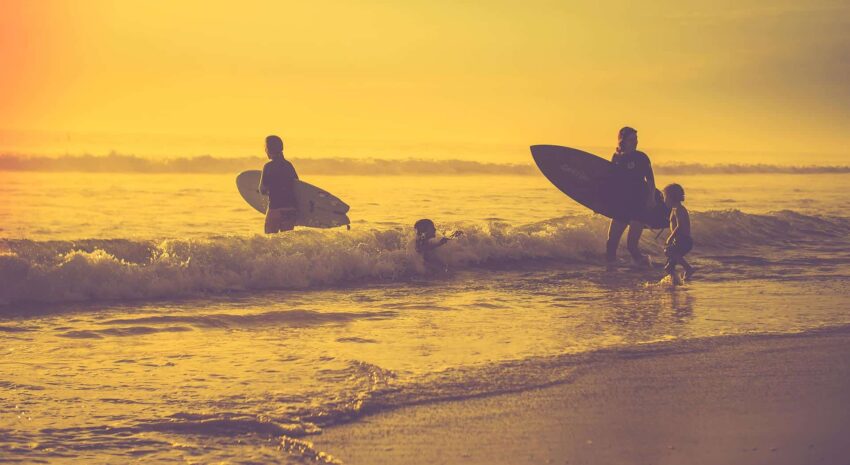 Surfing El Conejo Beach Baja California