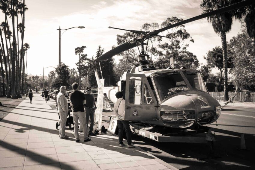 huey helicopter santa barbara california photography road trip